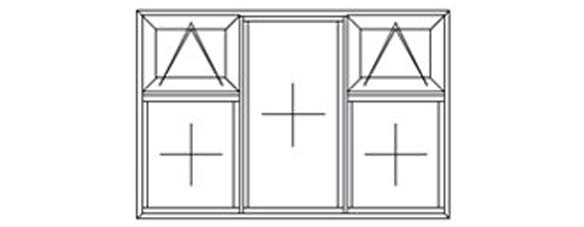 3 Fixed 2 Top Hung