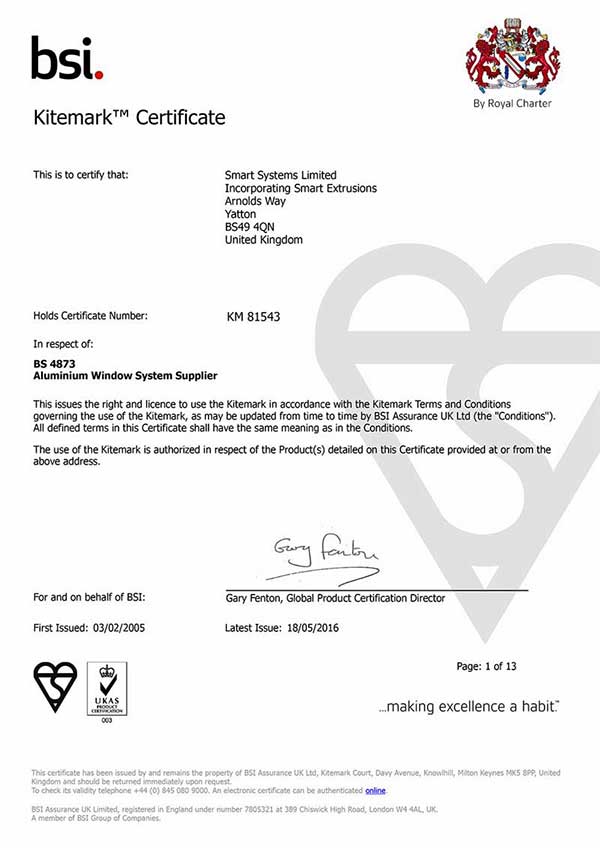 Alitherm Bs Kitemark 81543 Cover